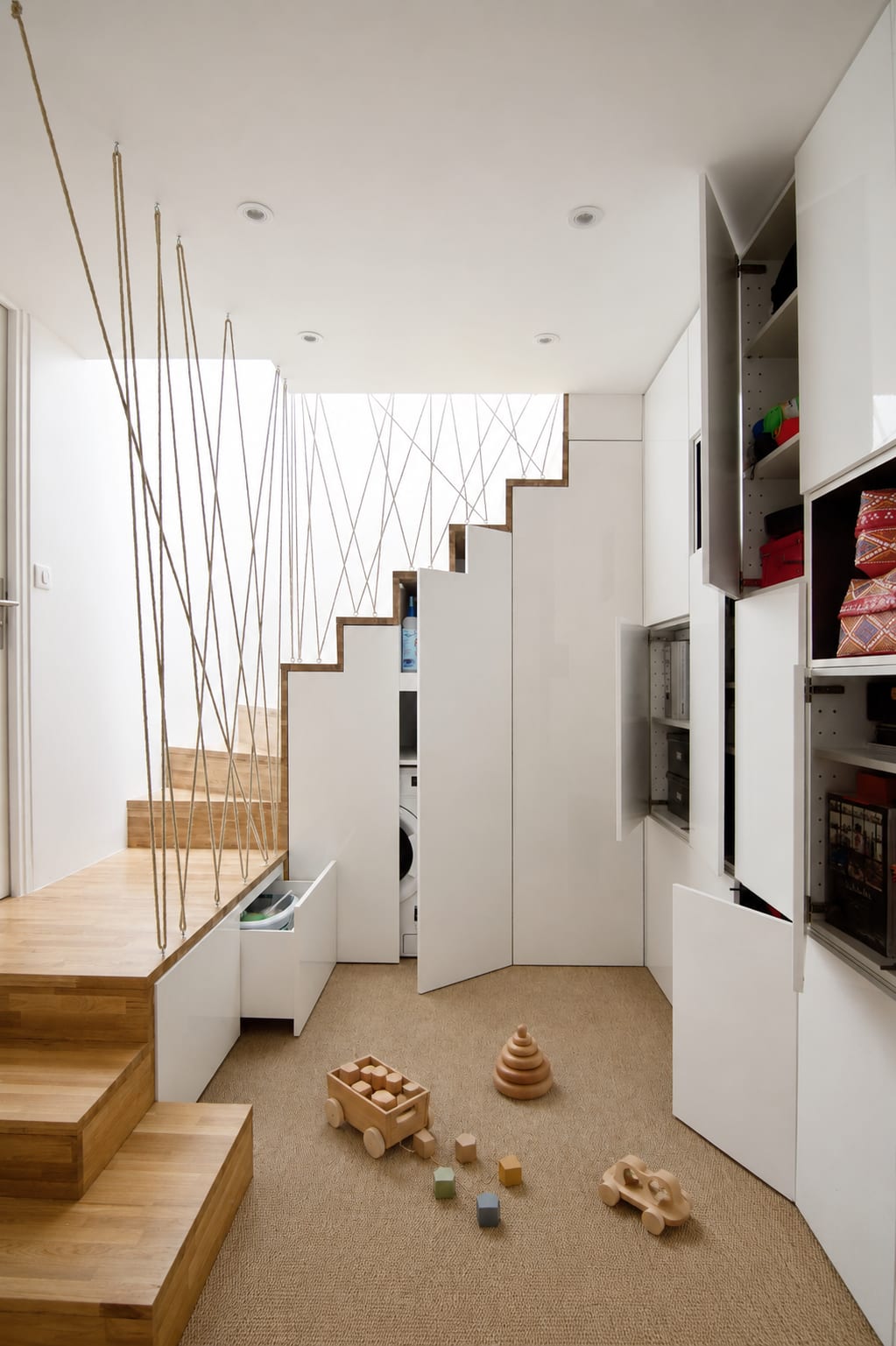 escalier sur mesure avec rangements | rénovation duplex | atelier d'architecture lga© | Toulouse
