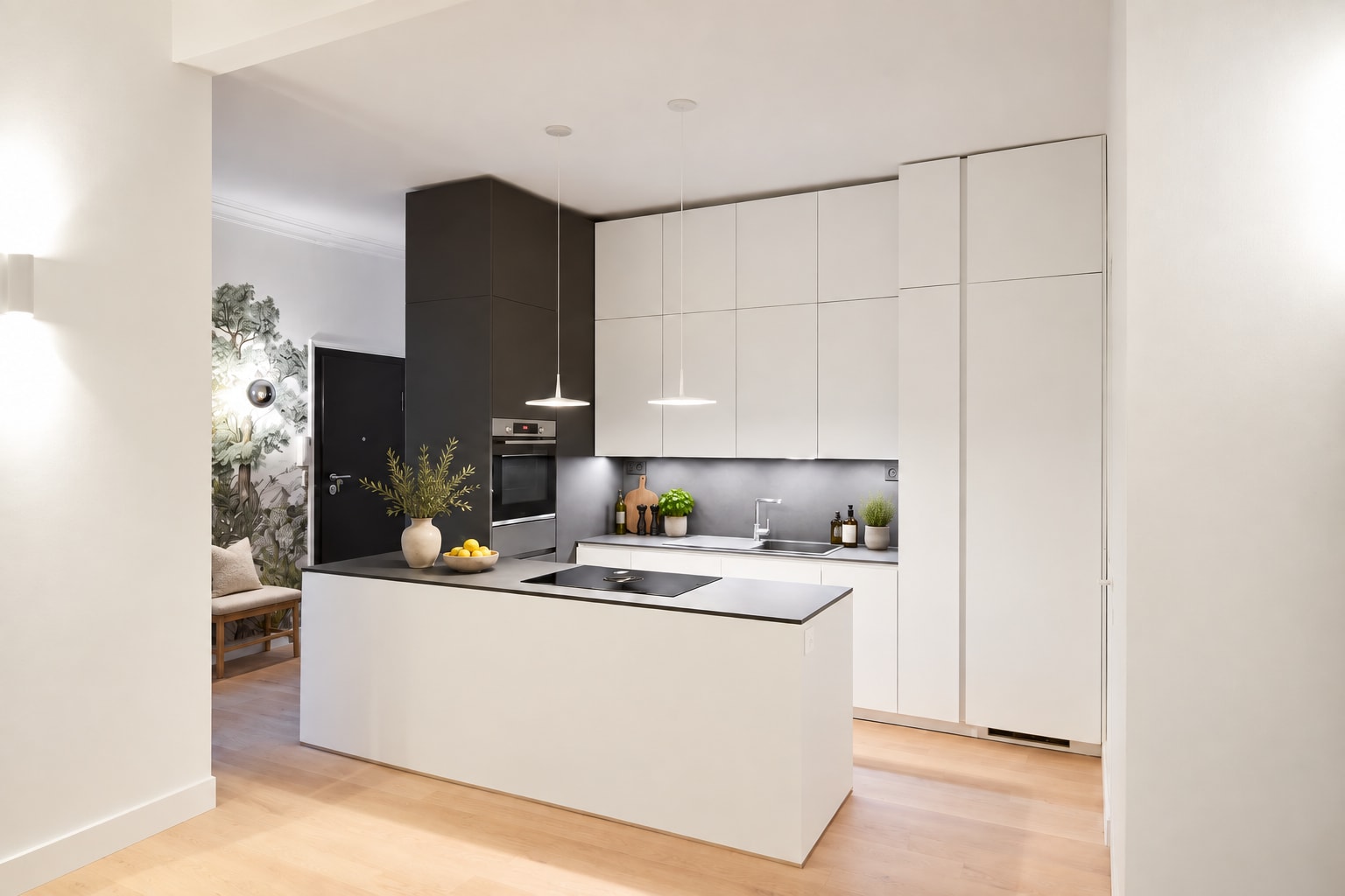 cuisine minimaliste | rénovation appartement | atelier d'architecture lga© | Toulouse