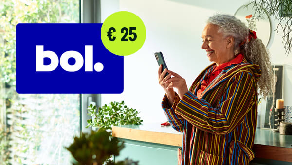 Tijdelijk Bol cadeaubon van € 25 cadeau bij het afsluiten van een woonhuisverzekering bij OpGroen