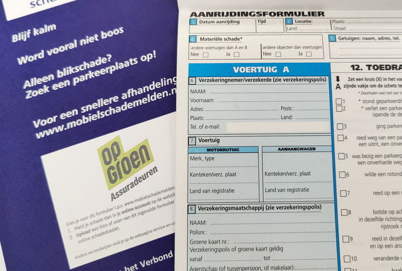 Afbeelding Europees schadeformulier