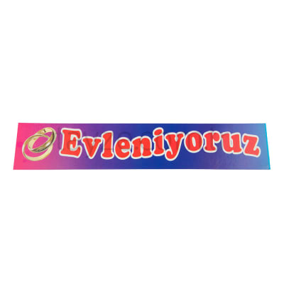 Plakalık Evleniyoruz Mutluyuz - KIRTASİYE - EKİPMAN - Tayze Çiçekçilik