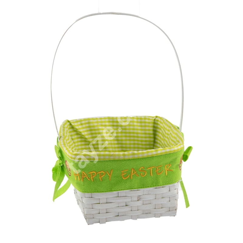 Happy Easter Hasır Sepet - Toptan KUTU VE SEPET ÇEŞİTLERİ - Tayze Çiçekçilik