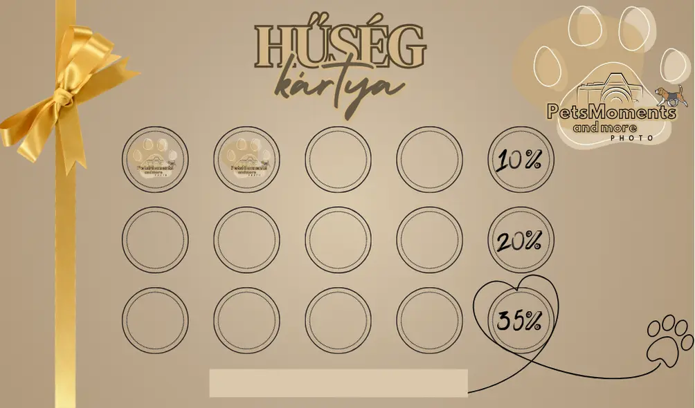 PetsMoments Photo – Kiállítási hűségkártya