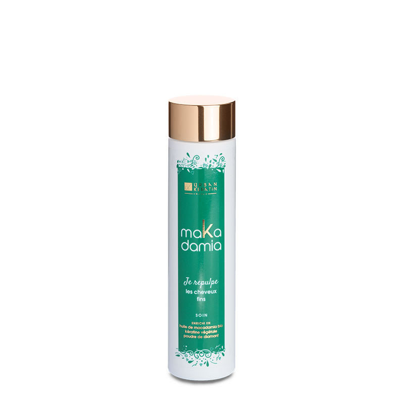 Soin cheveux fins Je repulpe Makadamia - Urban Keratin - Produit capillaire professionnel
