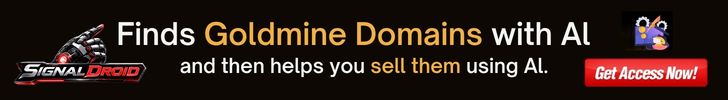 Signal Droid AI domain banner ad