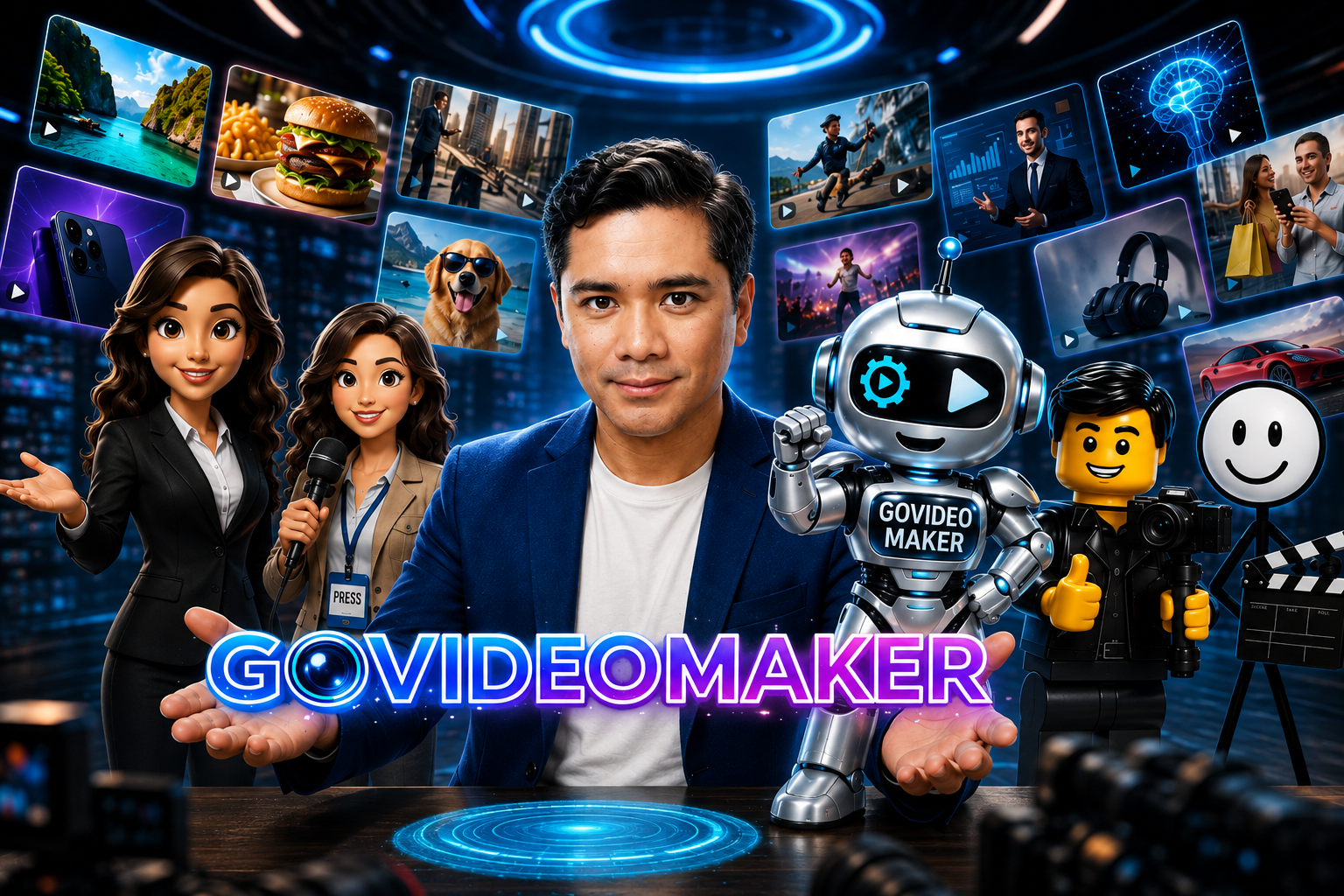 GoVideoMaker AI video production team