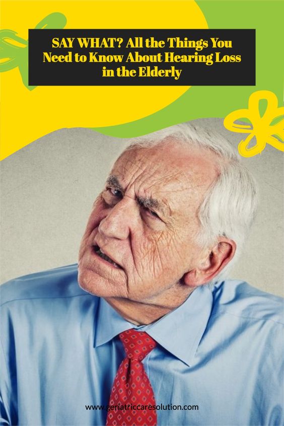 Elderly having a hard time hearing