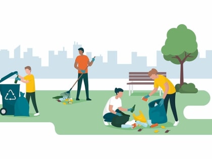 Давайте выйдем и вместе уберем мусор!