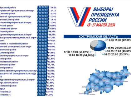В Костромской области самую высокую явку на выборах по традиции показывает северо-восток