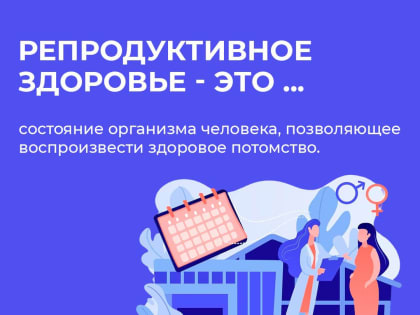 РЕПРОДУКТИВНОЕ ЗДОРОВЬЕ — ЭТО…