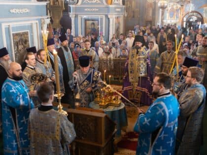 Канун торжеств в честь Феодоровской иконы Божией Матери в кафедральном соборе г.Кострома