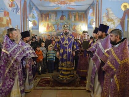 Архипастырь совершил Божественную литургию в храме свт.Николая п.Кадый
