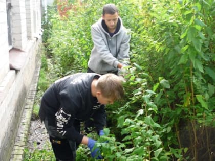 Молодёжь — за труд: Макарьевские подростки благоустраивают территории своих школ