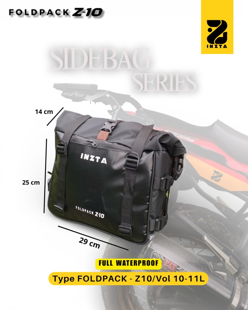 Side Bag Motor Inzta Foldpack Z10 Vol 10L