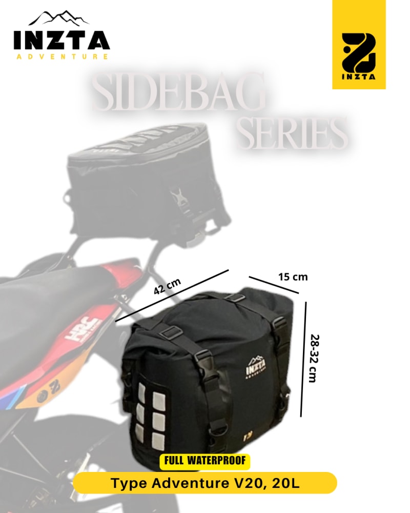Sidebag inzta Adventure 20L, tas touring motor