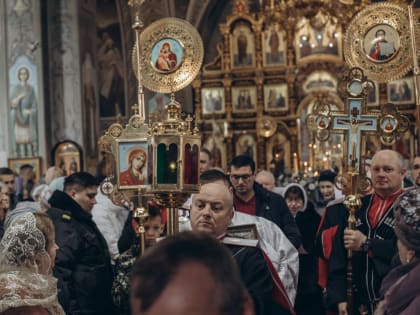 Казаки приняли участие в богослужении в честь богоявления.