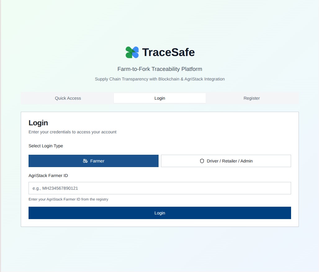 TraceSafe Login