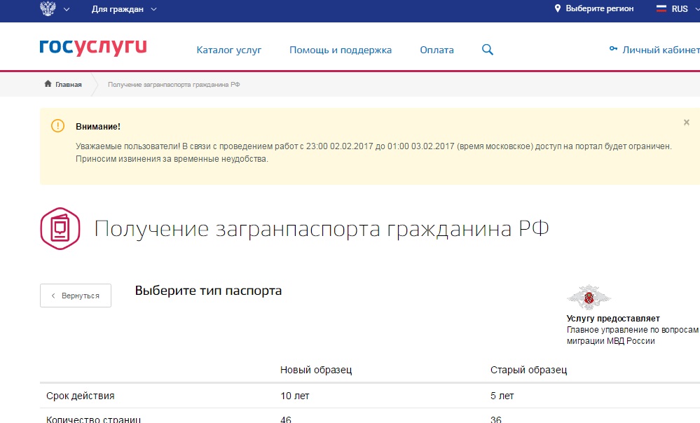 Сколько оформляется загранпаспорт через госуслуги старого образца