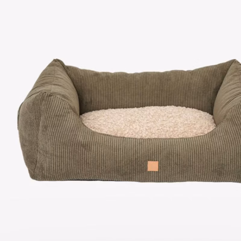 Kingston – Cord Double Face – Luxus-Hundebett In Khaki