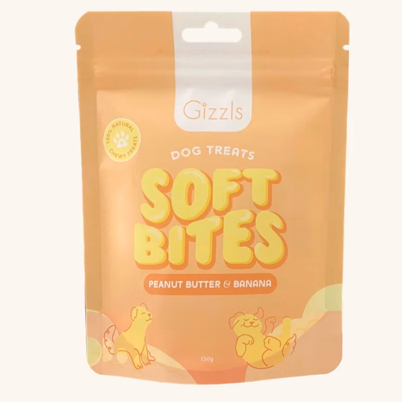 Kaubare Hundesnacks mit Erdnussbutter und Banane