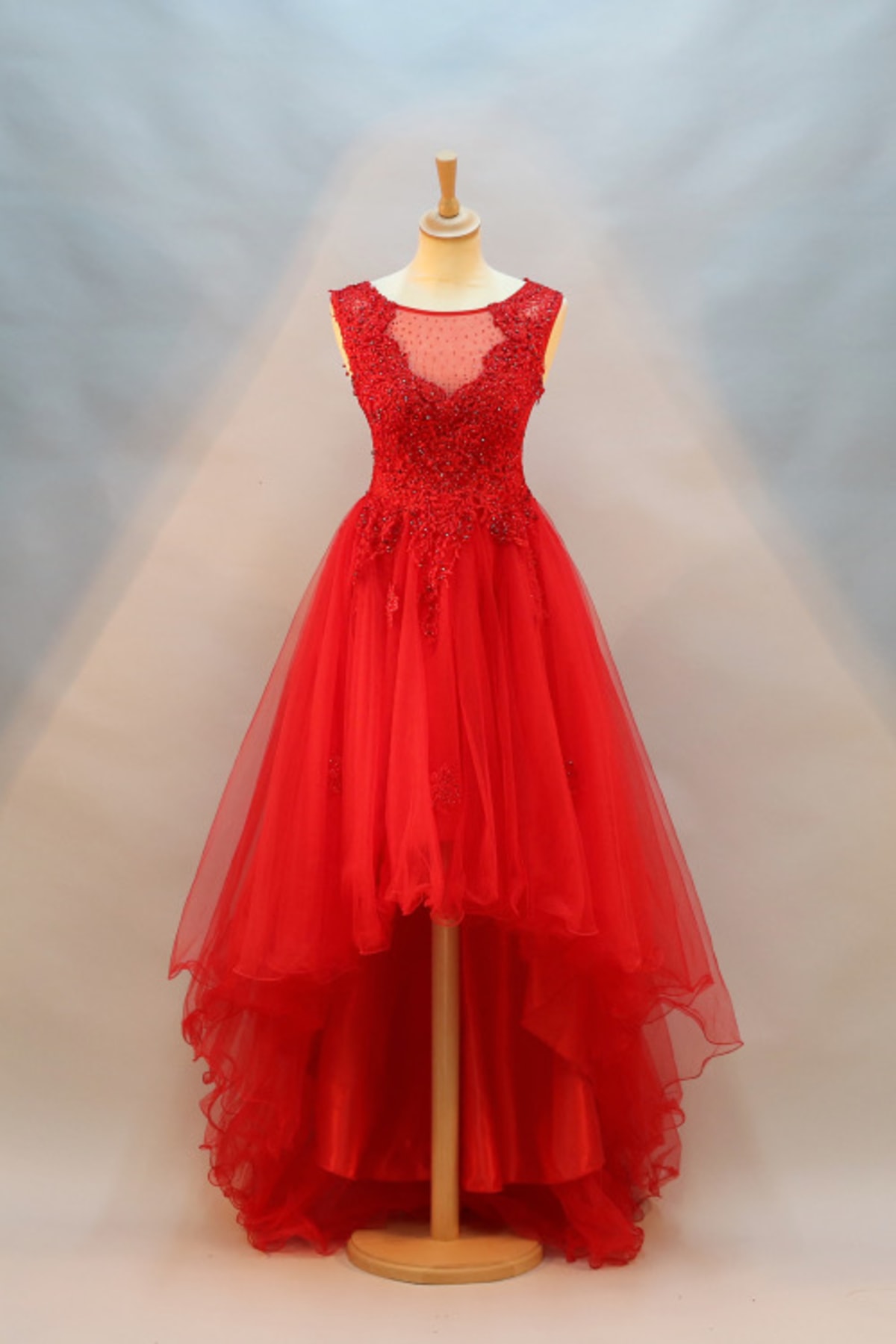 Agathe — robe de soirée bustier dentelle tulle strass