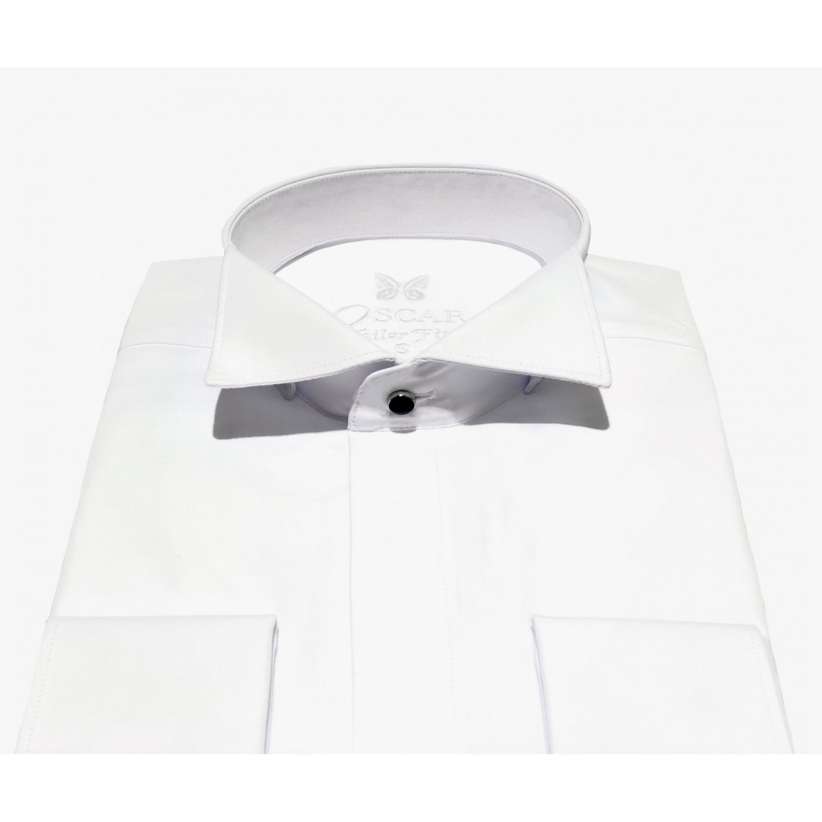 Chemise col cassé blanche 1912 tailor fit poignet mousquetaire