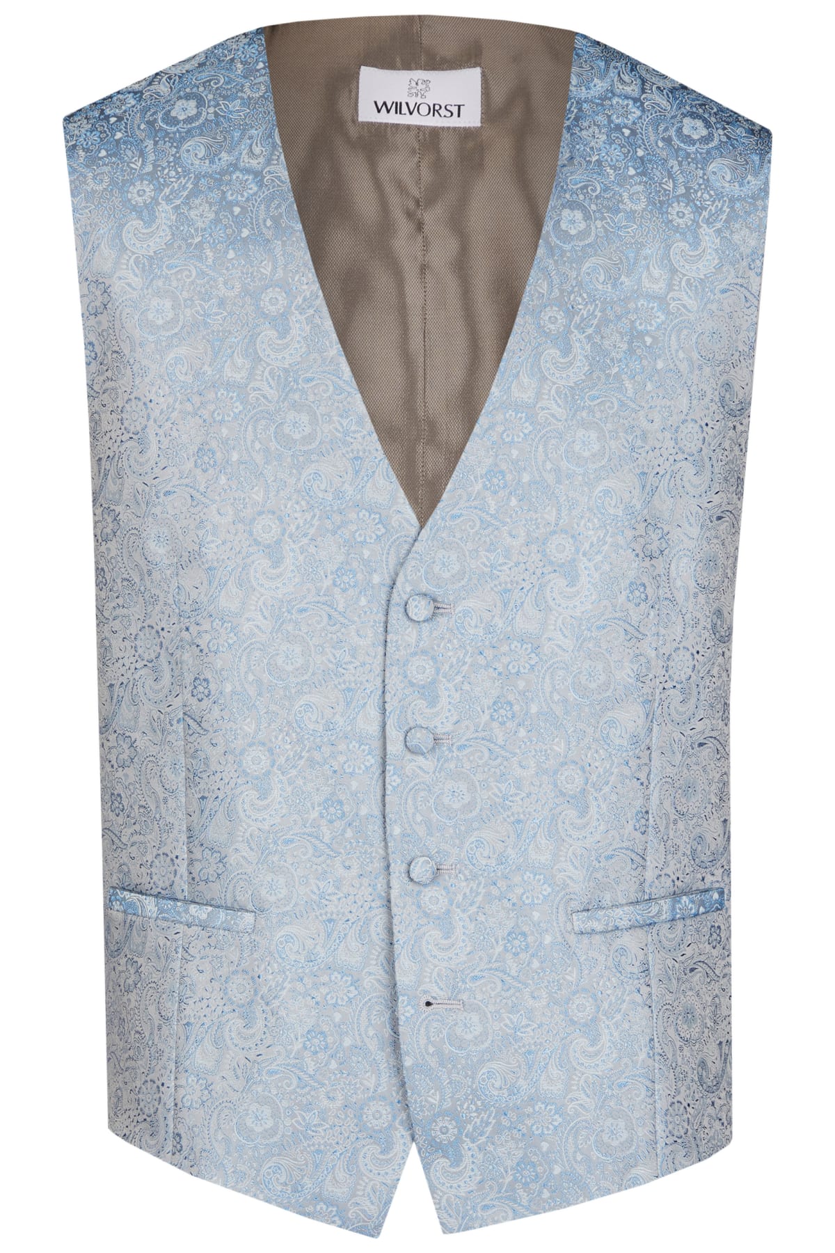 Gilet 447107/36 motifs bleu argentés