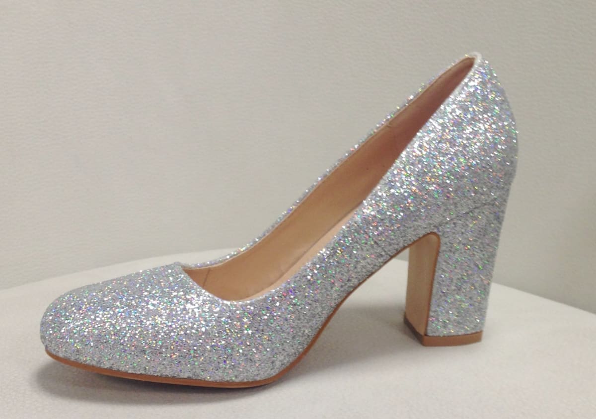 Anathilde — escarpins pailletés talon carré 8 cm