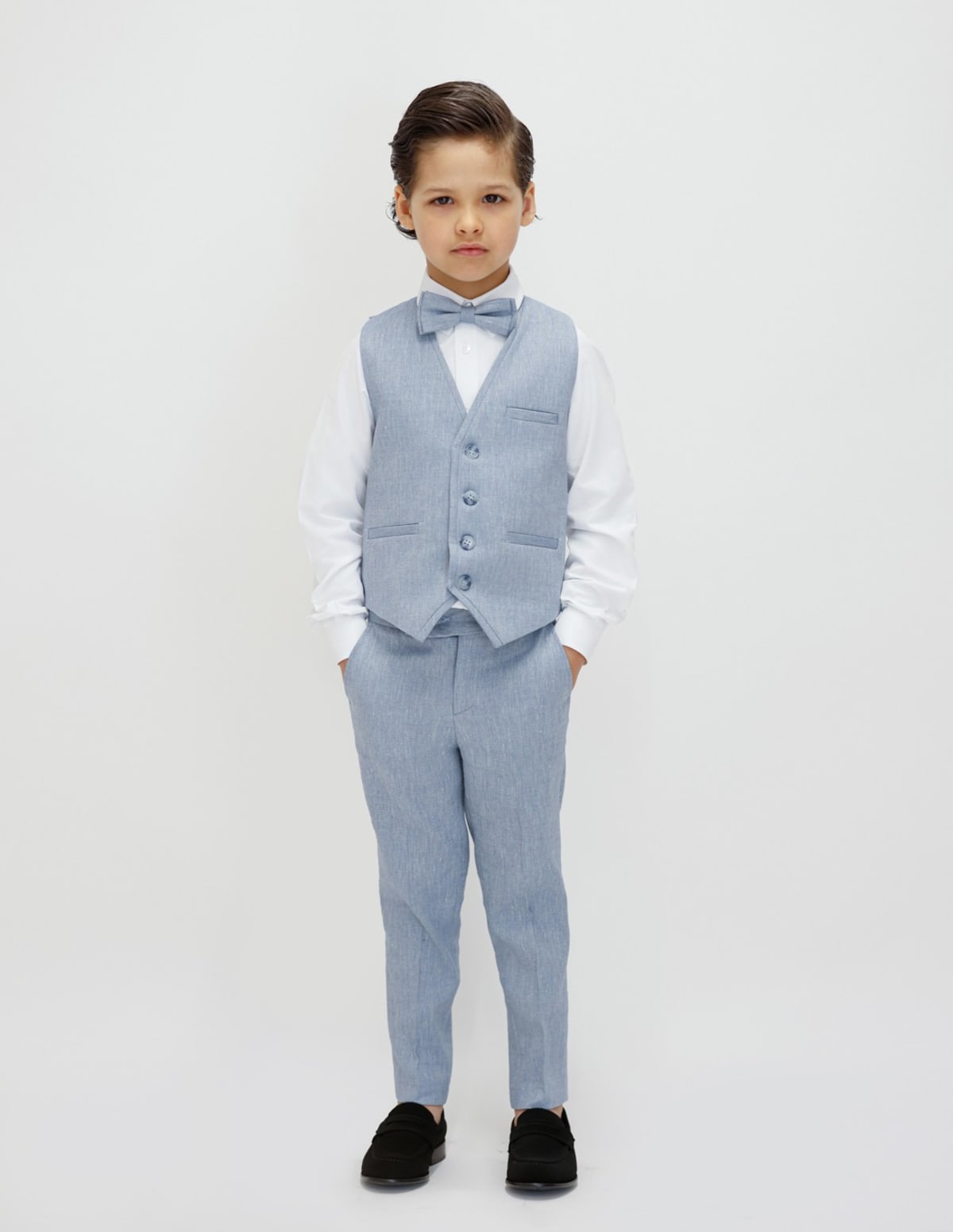 Ensemble costume Garçon Lin Gilet et pantalon