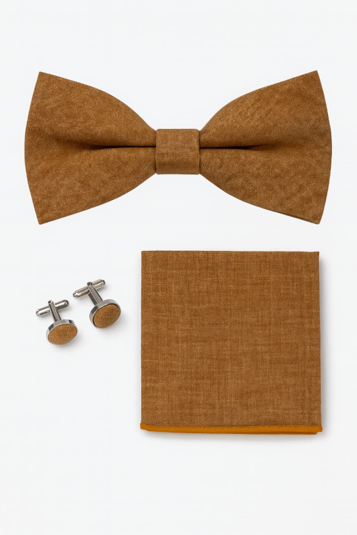 Noeud + pochette + boutons manchette