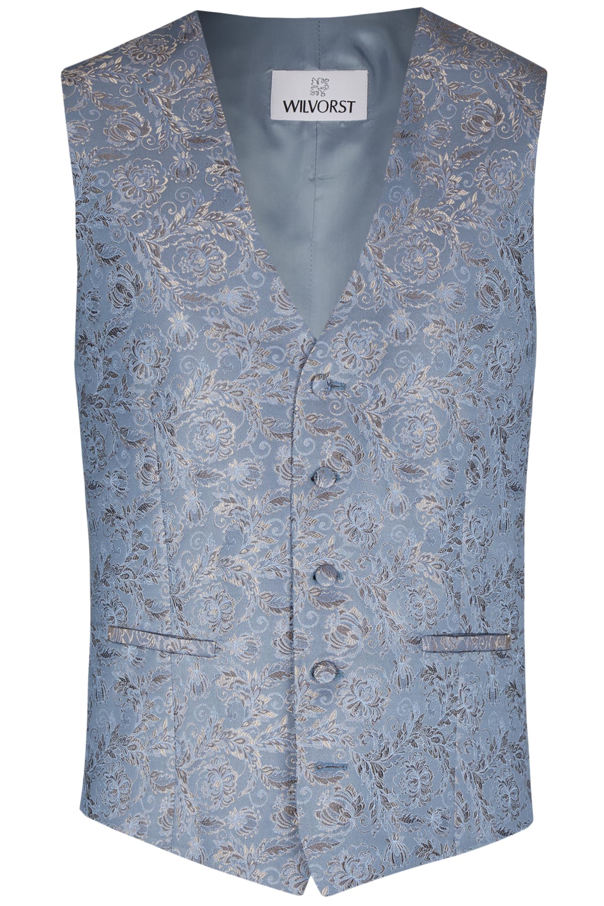 Gilet 417117/38 bleu ciel fleuri