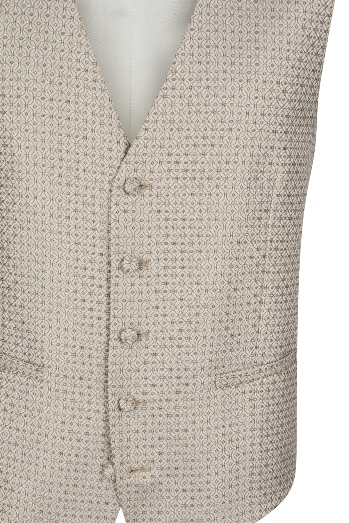 Gilet 467109/47 motifs beige et vert sauge