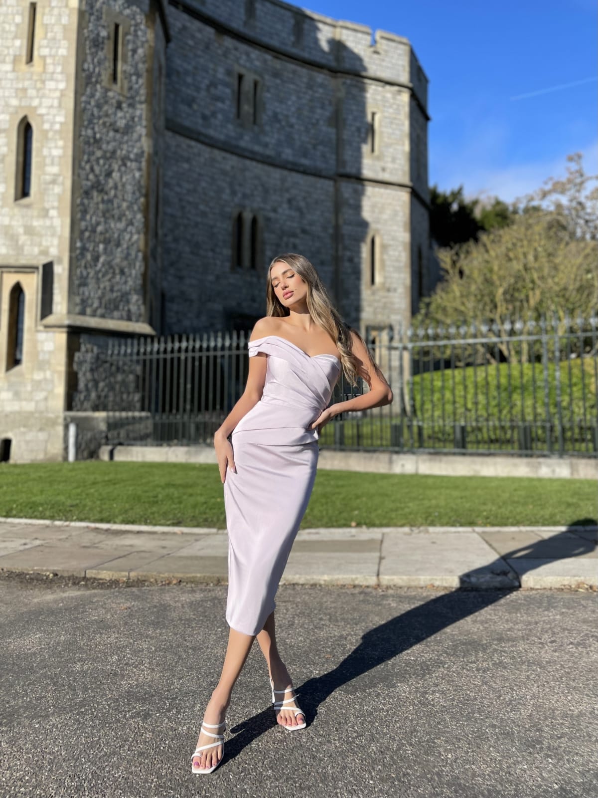 Ophélie — robe courte droite bustier asymétrique plissés