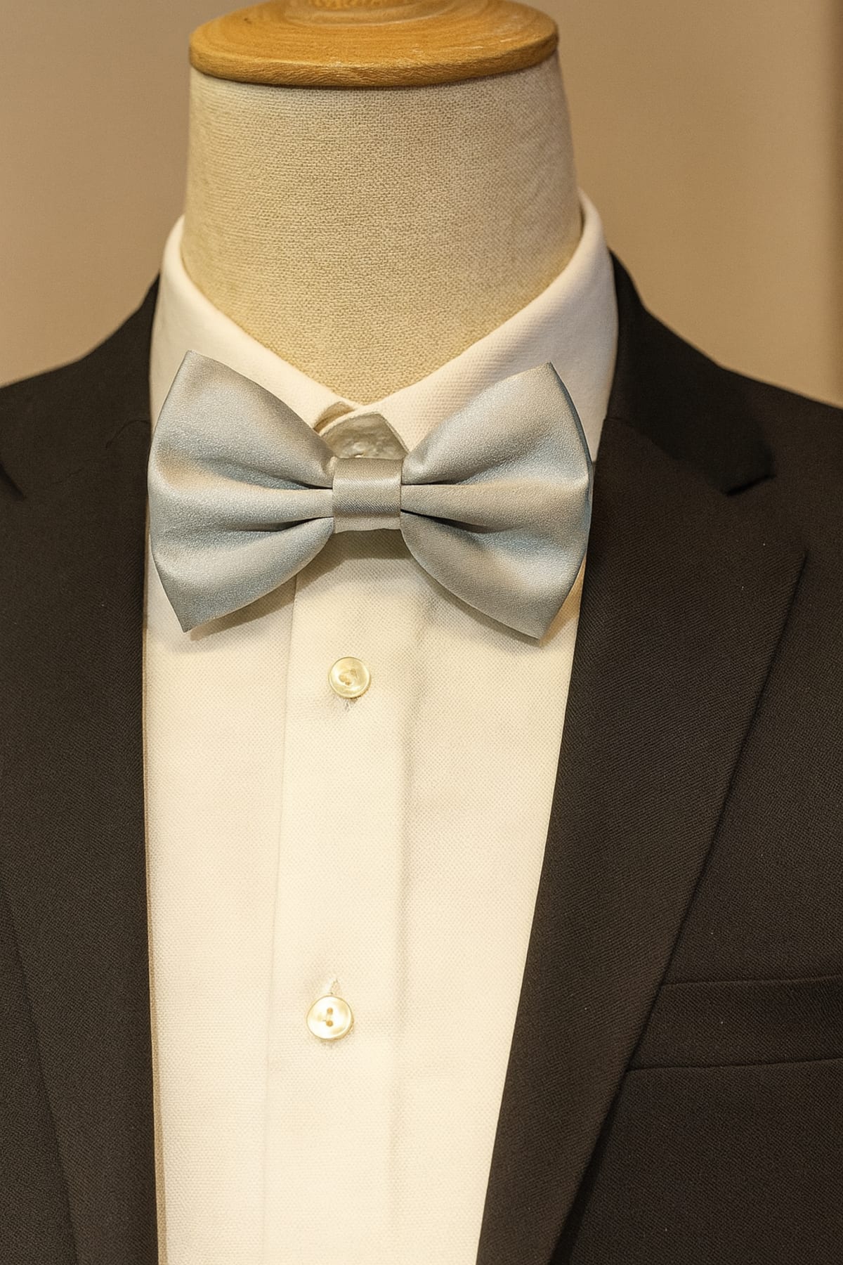 Noeud papillon gris