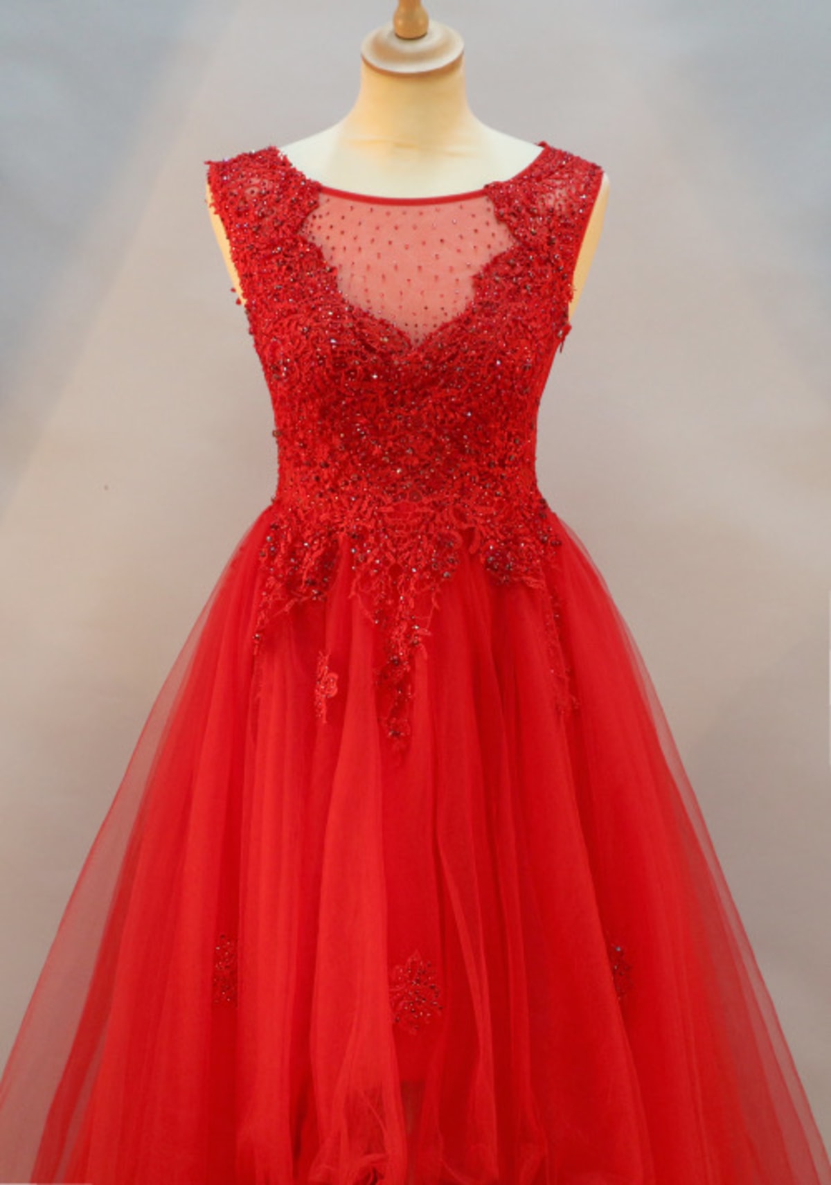 Agathe — robe de soirée bustier dentelle tulle strass