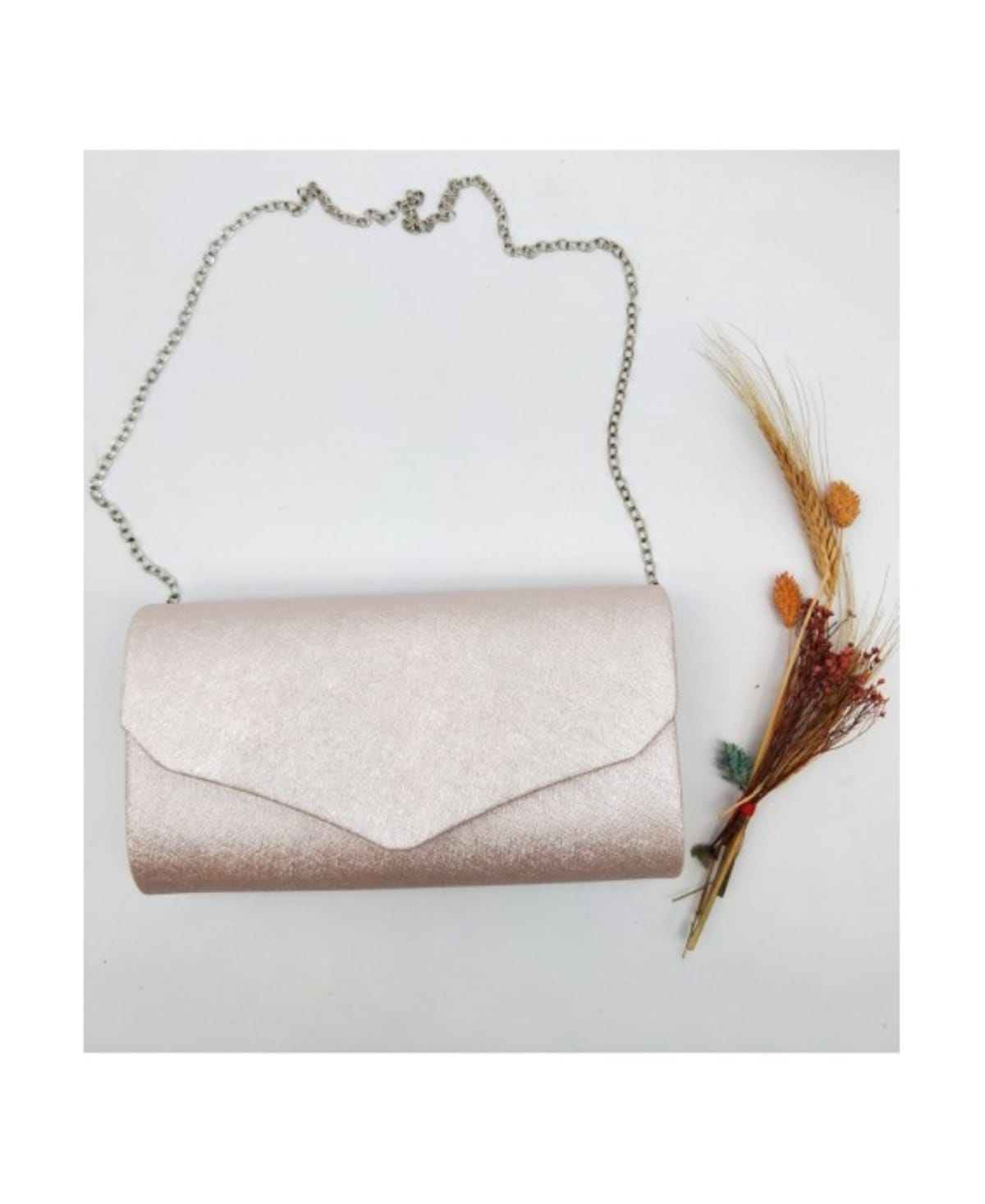 Pochette de soirée rose nacré BXQ-5098