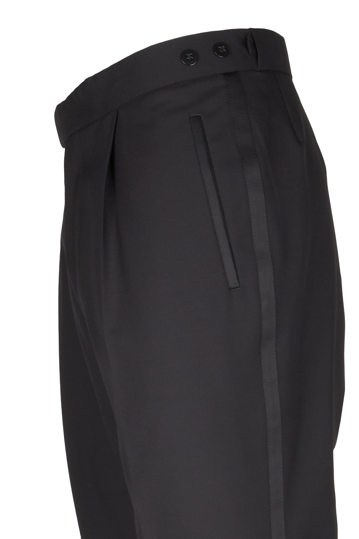 Pantalon de smoking 401214/10 coupe 530 pinces bande satin