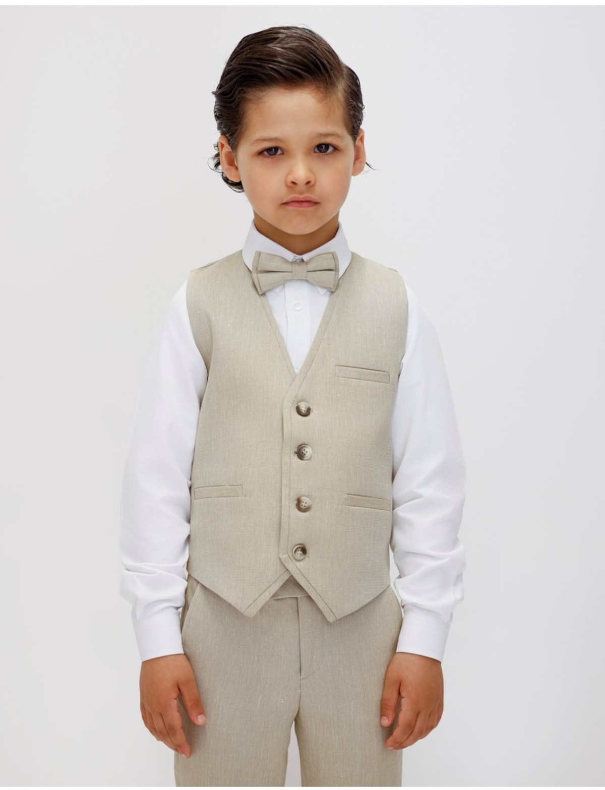 Ensemble costume Garçon Lin Gilet et pantalon