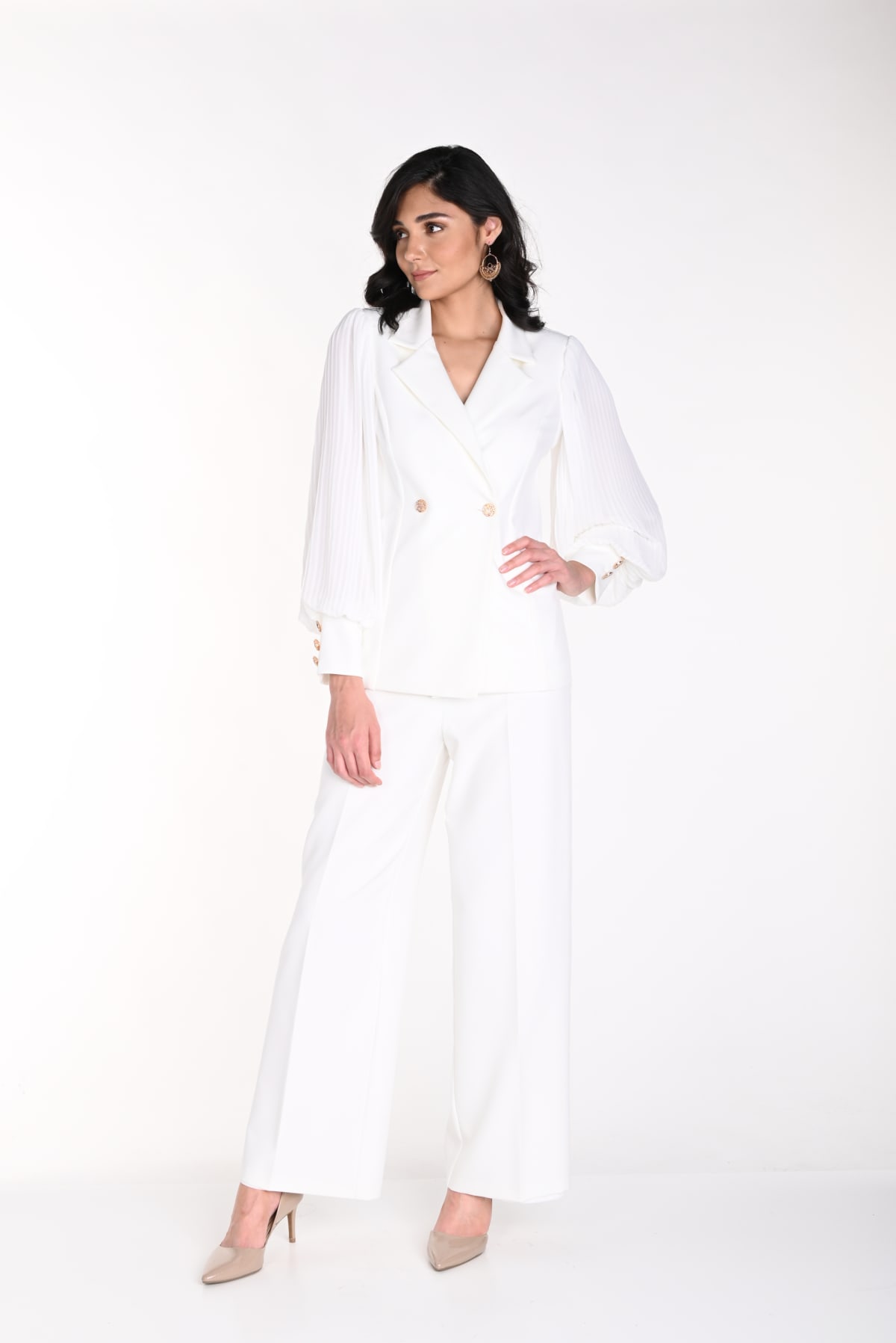 Bianca veste — veste tailleur fermeture croisée boutons dorés
