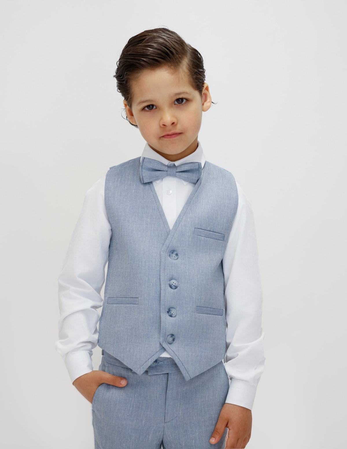 Ensemble costume Garçon Lin Gilet et pantalon