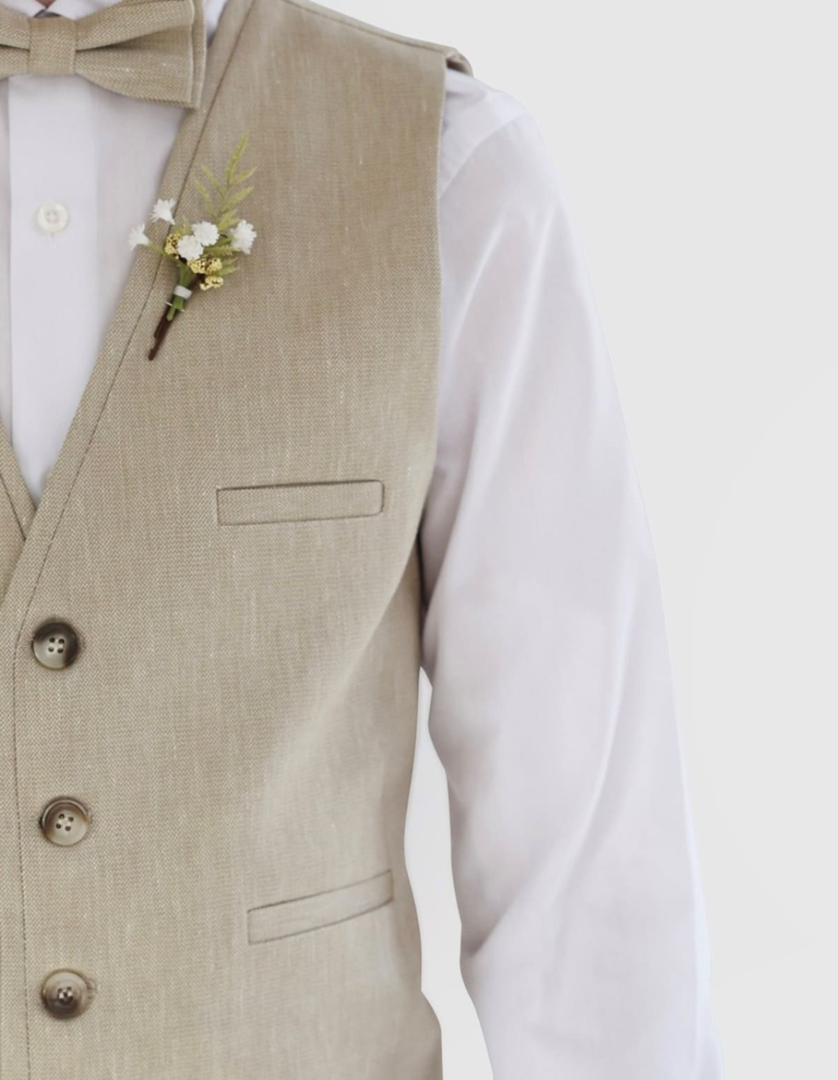 Ensemble costume Garçon Lin Gilet et pantalon