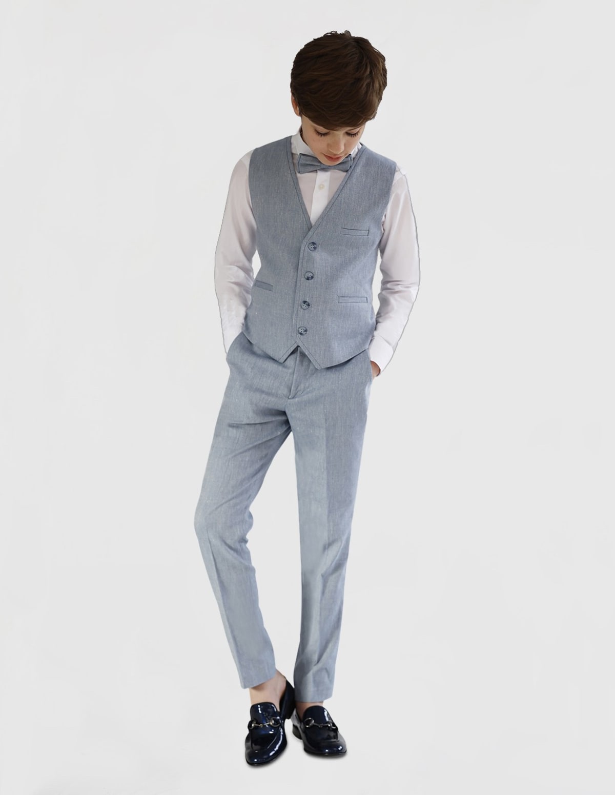 Ensemble costume Garçon Lin Gilet et pantalon