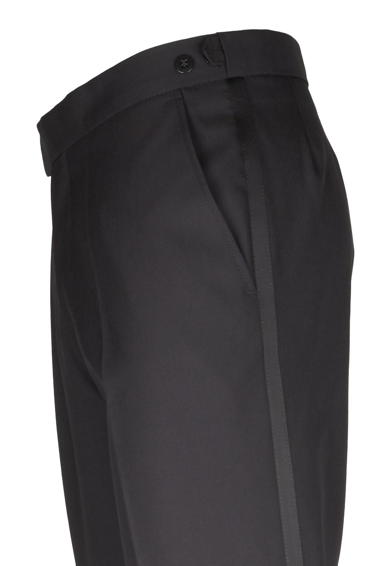 Pantalon de smoking doubles pinces avec bande satin