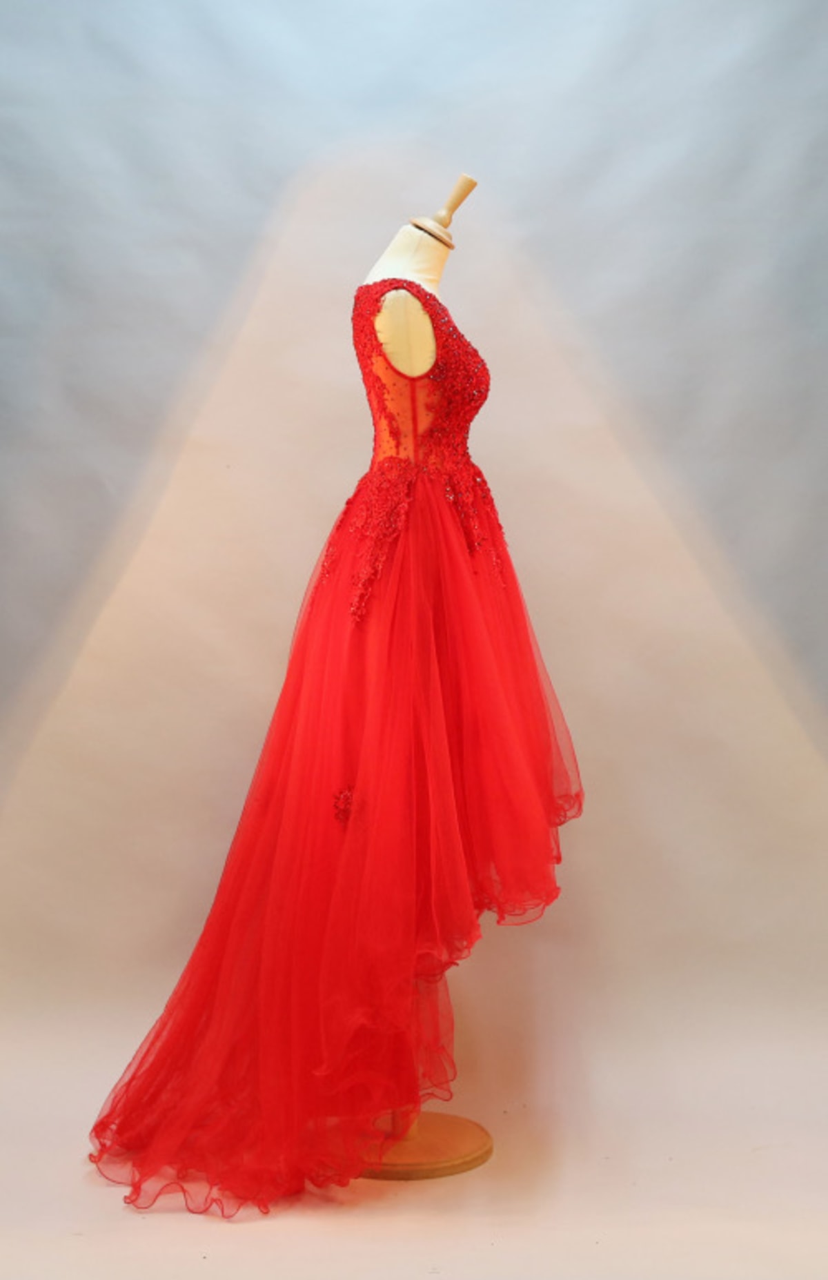 Agathe — robe de soirée bustier dentelle tulle strass