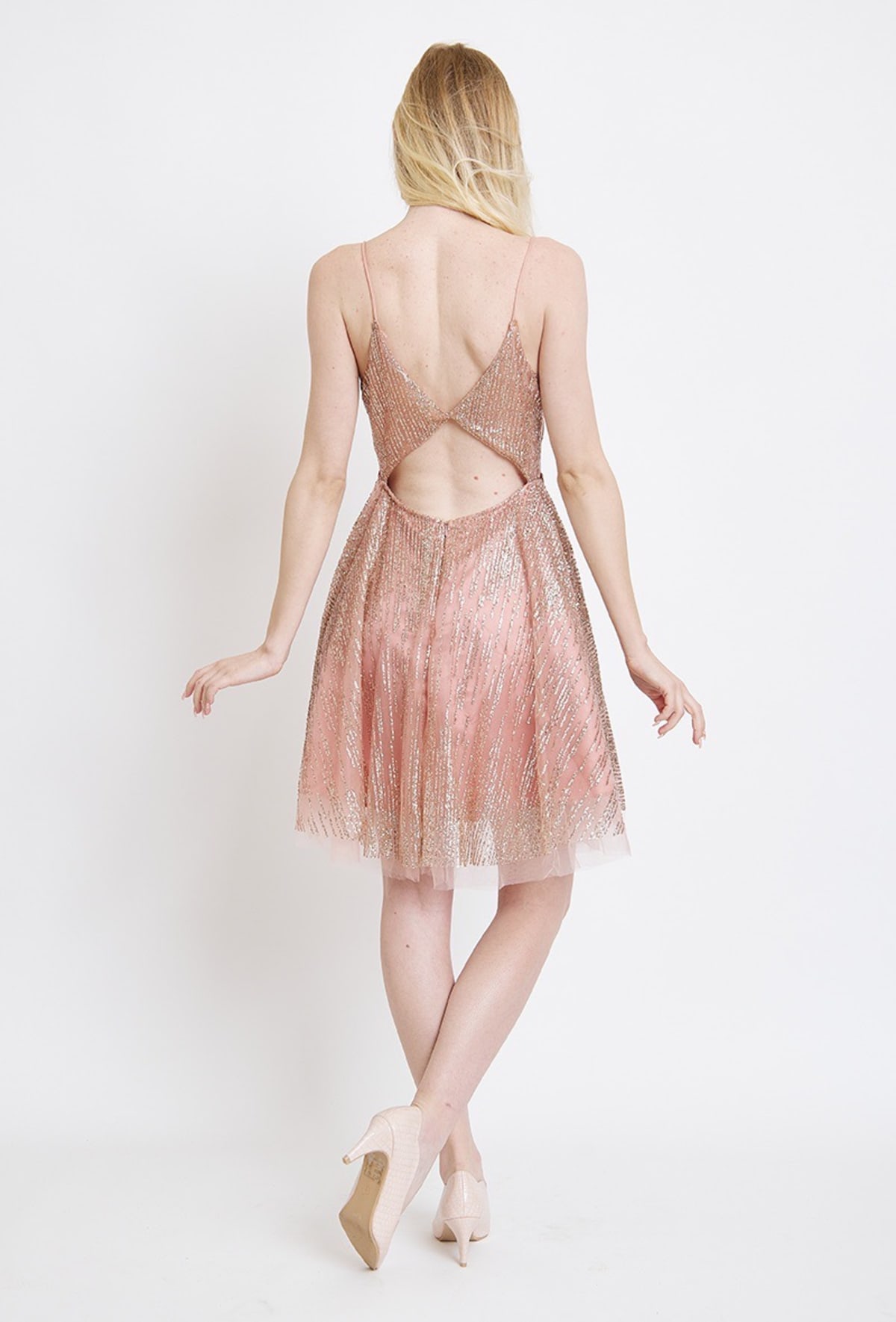 Floriane — robe courte évasée bustier ceinture satin nœud