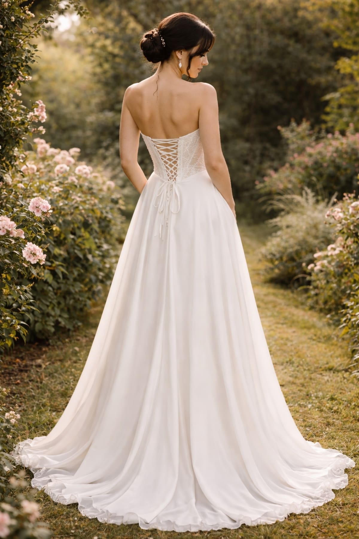 Eleonora — robe de mariée fluide dentelle pailletée