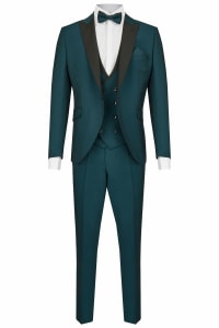 Pantalon Smoking 471201/41 vert profond liseré noir