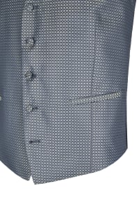 Gilet 427111/43 bleu et vert motifs géométriques