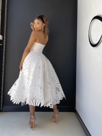 Lou — robe de mariée bustier jupe évasée dentelle ajourée