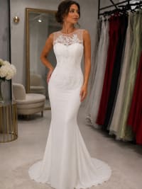 Lisandra — robe de mariée longue dentelle et traine